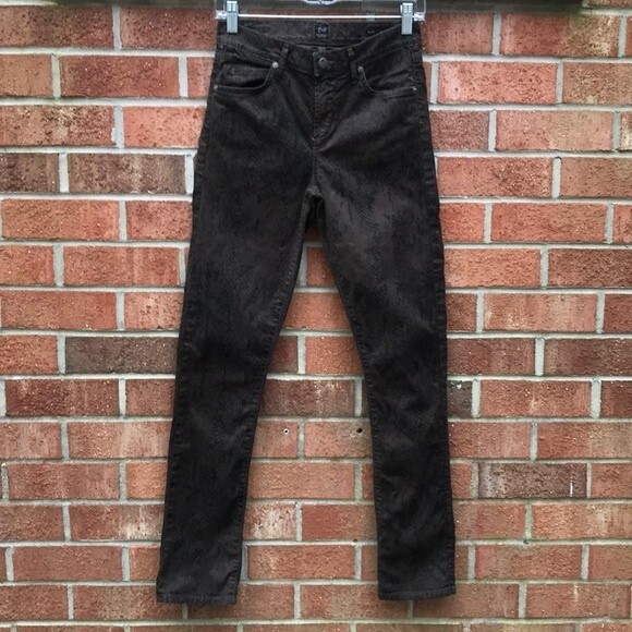 Citizens of Humanity Jeans Mandy Snake Print Skinny sz 26 - Picture 2 of 15
